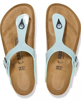 Birkenstock Gizeh Sandals Size 39 Blue Brand New In Box